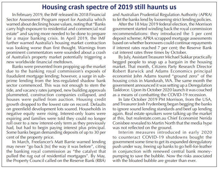 2019 housing spectre