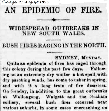 Bushfire epidemic 1895