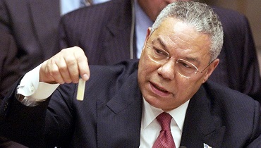 Colin Powell with viall