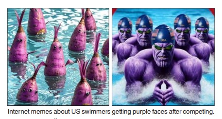 Purple swimmers