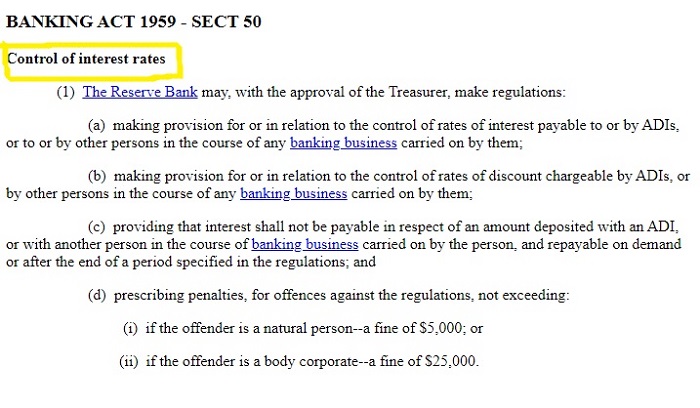 Section 50 Banking Act