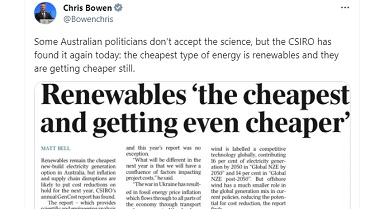 Renewable cheapest
